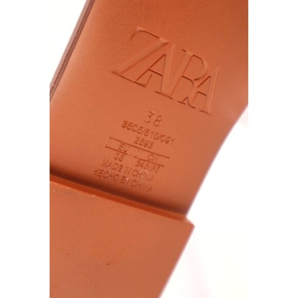 Zara Metallic Gold Bow Flat Sandals‎ EU 38 -US 7.5 - Picture 7 of 7